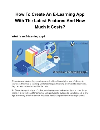 How To Create An E-Learning App With The Latest Features And How Much It Costs