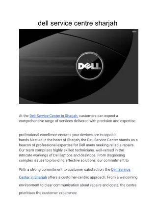 dell service centre sharjah