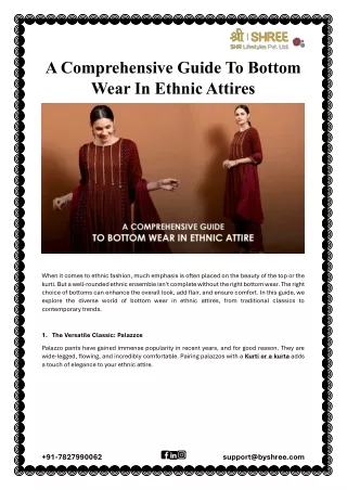 A Comprehensive Guide To Bottom Wear In Ethnic Attires