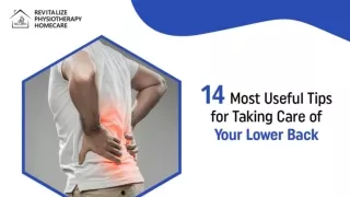 14 Most Useful Tips for Taking Care of Your Lower Back.