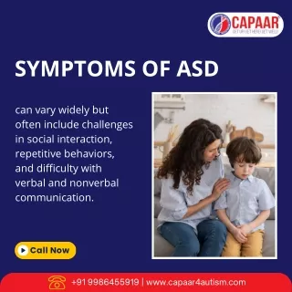Symptoms of ASD | Best Autism Centre in Bangalore | CAPAAR