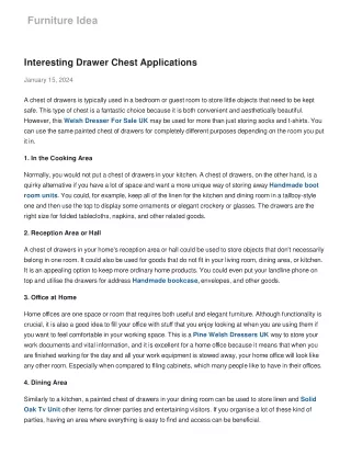 Interesting Drawer Chest Applications
