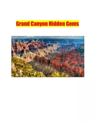 Grand Canyon Hidden Gems