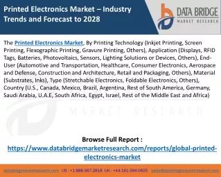 Printed Electronics Market