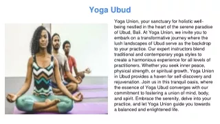 Yoga Ubud