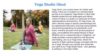 Yoga Studio Ubud