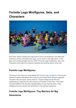 Fortnite Lego Minifigures, Sets, and Characters