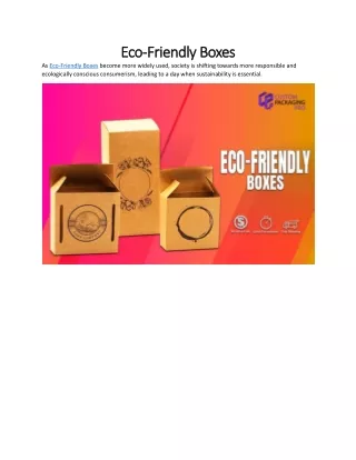 Eco-Friendly Boxes