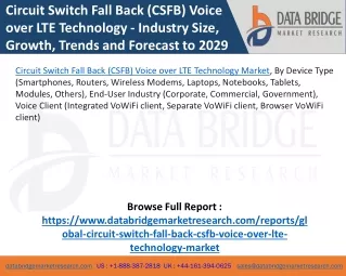 Circuit Switch Fall Back (CSFB) Voice over LTE Technology Market