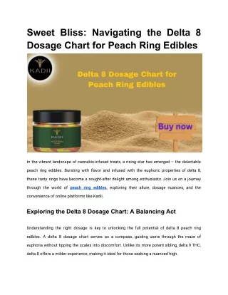 Sweet Bliss_ Navigating the Delta 8 Dosage Chart for Peach Ring Edibles (1)