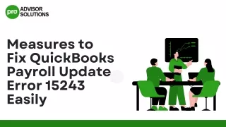 Easily Fix QuickBooks Payroll Update Error 15243