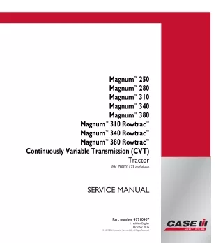 CASE IH Magnum™ 250 CVT TIER 4B Tractor Service Repair Manual [ZFRF03123 - ]