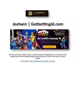 Jeetwin | Getbettingid.com