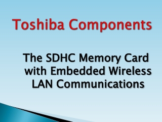 Toshiba Flashair Wireless SD Card