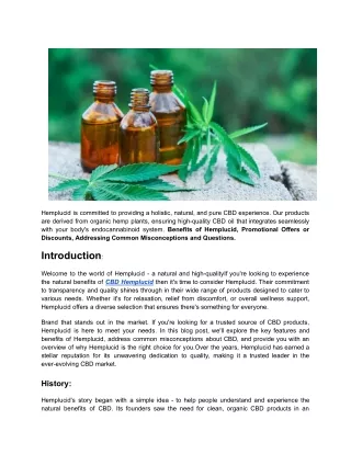 Buy Hemplucid A Natural and High-Quality CBD Option