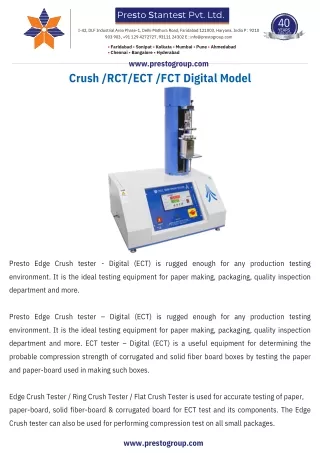 Edge Crush Testers: Strength in Packaging Edge Crush Tester Explained