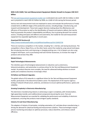 Test and Measurement Equipment Market Size