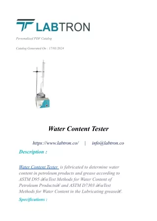 Water Content Tester