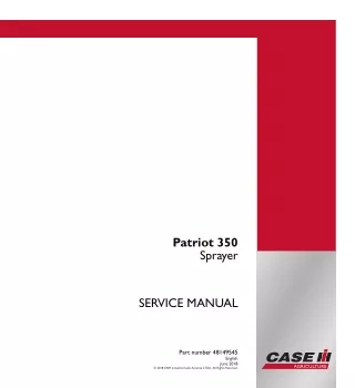 CASE IH Patriot 350 Sprayer Service Repair Manual