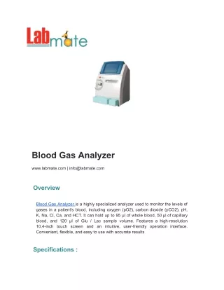 Blood Gas Analyzer