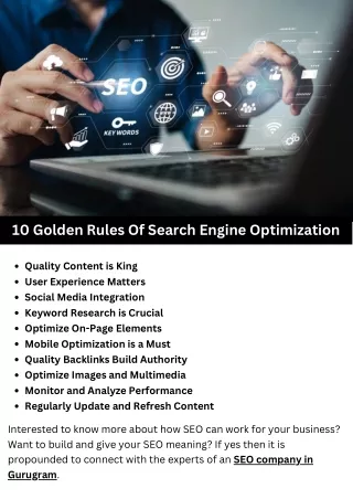 10 Golden Rules Of Search Engine Optimization