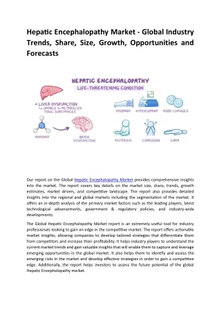 Hepatic Encephalopathy Market Forecast