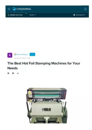 The Best Hot Foil Stamping Machines for Your Needs
