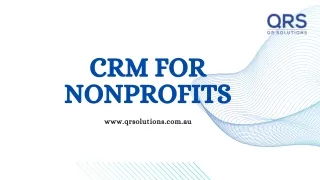 CRM for Nonprofits | Nonprofit CRM | QR Solutions