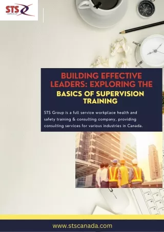 Building Effective Leaders Exploring the Basics of Supervision Training