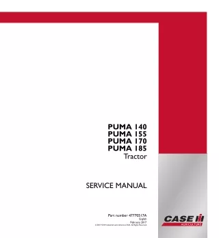 CASE IH PUMA 185 Tractor Service Repair Manual 1