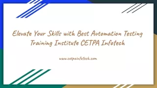 Best Automation Testing Training