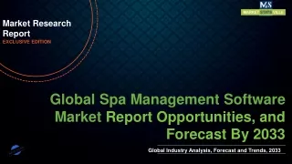 Spa Management Software Market will reach at a CAGR of 9.3% from to 2033