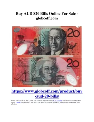 Buy AUD $20 Bills Online For Sale - globcoff.com