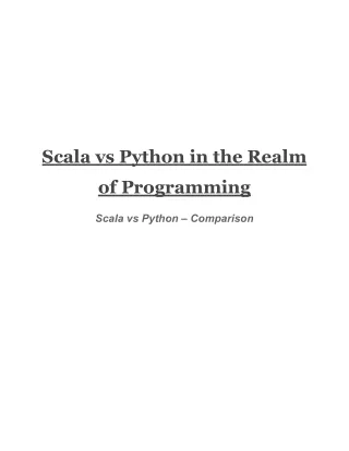 Python vs Scala