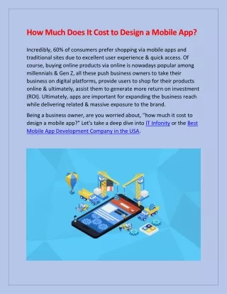 How Much Does It Cost to Design a Mobile App