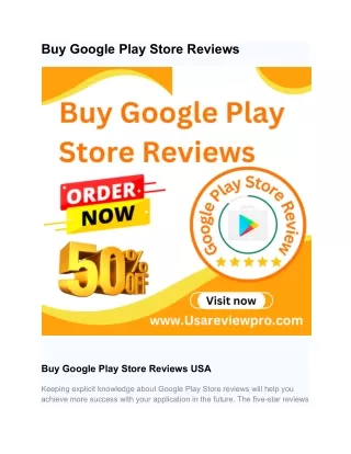 Buy Google Play Store Reviews