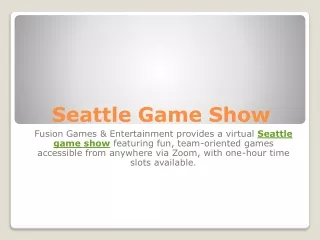 Seattle Game Show