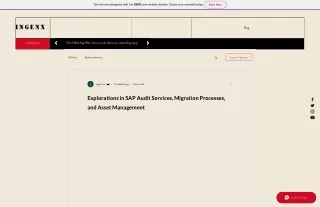 Explorations in SAP Audit Services, Migration Processes, and Asset Management