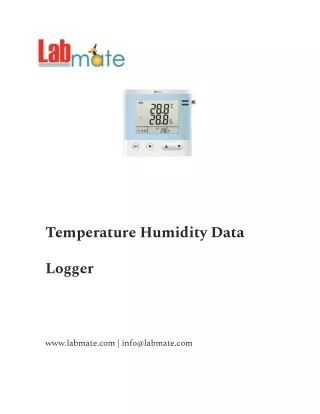 Temperature Humidity Data Logger