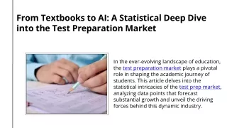 A Statistical Deep Dive into the Test Preparation Market