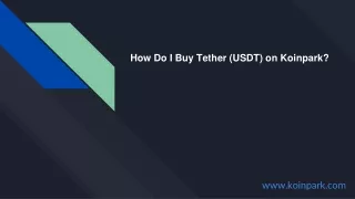 How Do I Buy Tether (USDT) on Koinpark_