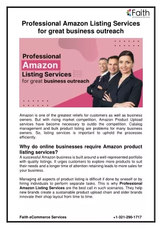 Professional Amazon Listing Services for great business outreach