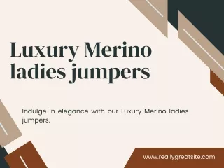 Indulge in Comfort: Premium Merino Wool Women's Sweaters