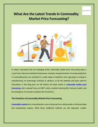 What Are the Latest Trends in Commodity Market Price Forecasting