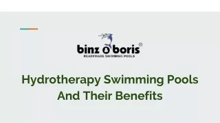 Hydrotherapy Swimming Pools And Their Benefits