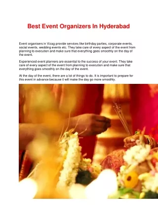Best Event Organizers In Hyderabad (1)