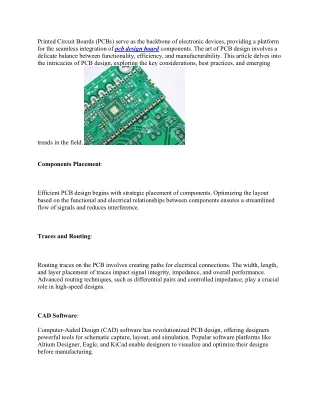 MasteringPCBDesignUnravelingtheArtandScienceofCircuitBoardLayout