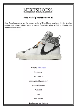 Nike Blazer  Nextshoess.co.nz