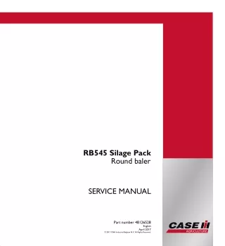 CASE IH RB545 Silage Pack Round baler Service Repair Manual