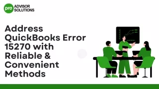 Quick Methods To Fix QuickBooks Error 15270